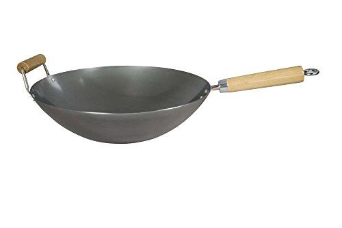 Dexan Professional Carbon Steel - Wok con asa auxiliar de 34 cm...