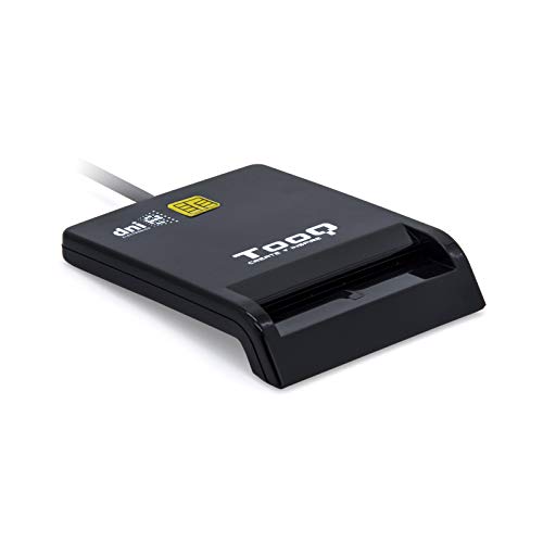 Tooq TQR-210B - Lector Externo de DNI electrónico y Tarjetas Inteligentes (DNIe),...