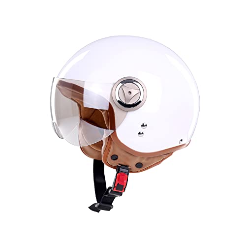 BOSERMEM Cascos De Motocicleta para Hombres y Mujeres, Cascos De Ciclomotor con...