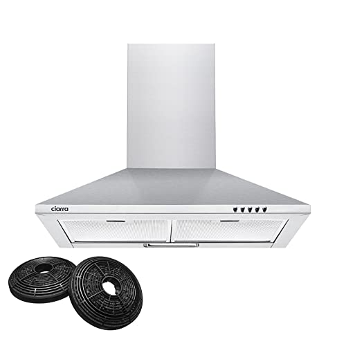 CIARRA CBCS6201 Campana Extractora Decorativa 60cm 370m³/h 70W - 3 Velocidades de...