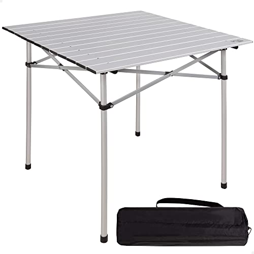 Aktive 52840 - Mesa camping plegable de aluminio 70x70x70 cm