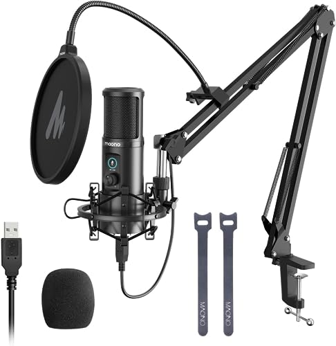 MAONO AU-PM421 Micrófono USB de Condensador para estudio, Kit de micrófono ordenador...