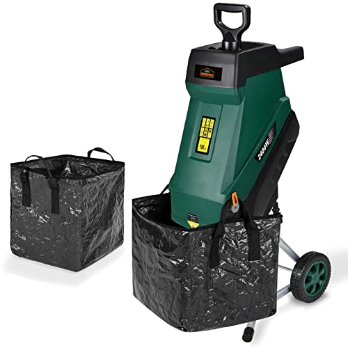 Deuba Trituradora silenciosa de 2400W con bolsas de recolección cuchillas de acero...