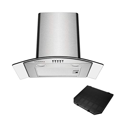 CIARRA CBCS6506B Campana Extractora de Pared 60cm 650 m³/h 210W- 3 Velocidades...