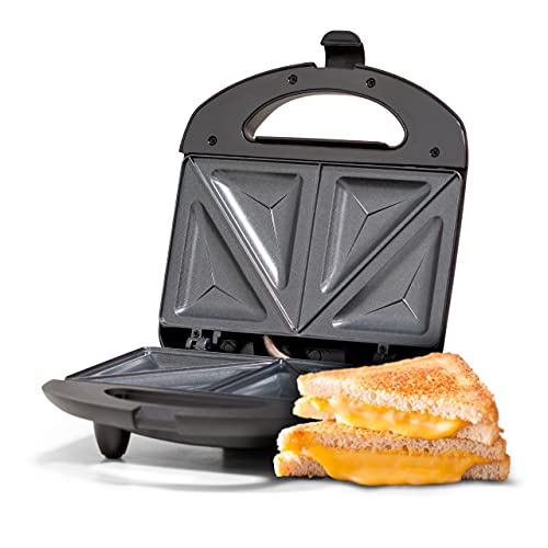 Ufesa SW7860 - Sandwichera 750W, Placas antiadherentes, Sellado Perfecto, Sin BPA, INOX