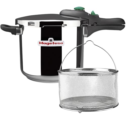 MAGEFESA Dynamic Olla a presión Super rápida de fácil Uso, Acero Inoxidable...