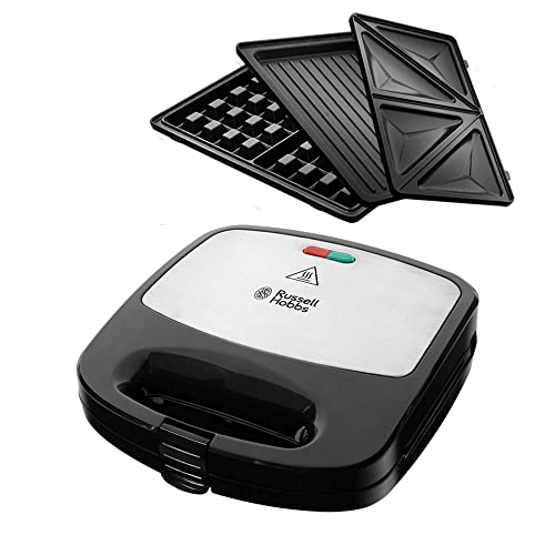 Russell Hobbs 24540-56 – Fiesta 3 en 1,Sandwichera, Placas Extraíbles, para Sandwiches,...