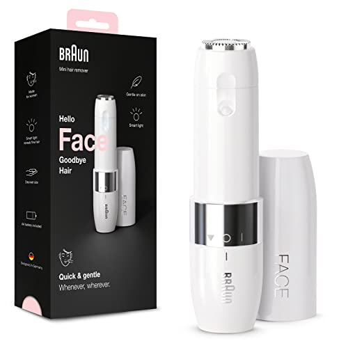 Braun Face Mini Rasuradora Facial Para Mujeres FS1000, Eliminador De Vello Facial...