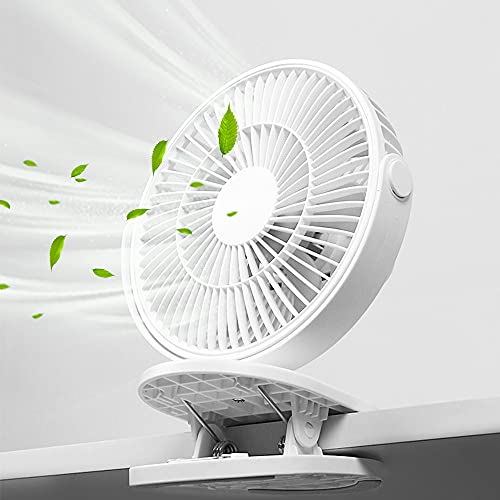 Pinza Ventilador USB, Puede Ser Cronometrado Portatil Pequeño Ventiladores Silencioso, Ventilador con...