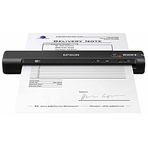 Epson WorkForce ES-60W, Escáner Portátil Inalámbrico con WiFi | Carga por USB...
