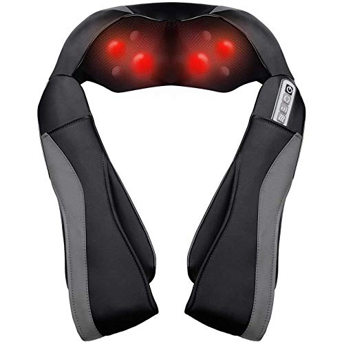 Masajeador Cuello Cervical Espalda Eléctrico, Masajeador de Hombros con Calor para Relajar...