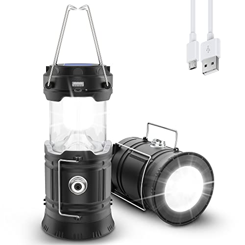 Fulighture Lámpara LED para camping, recargable por USB, con banco de energía...