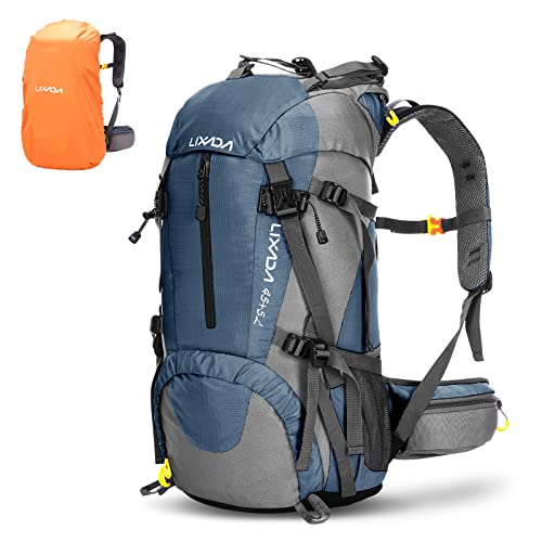 Lixada Mochila de Senderismo 50L/60L con Cubierta Impermeable Mochila de Marcha Trekking...