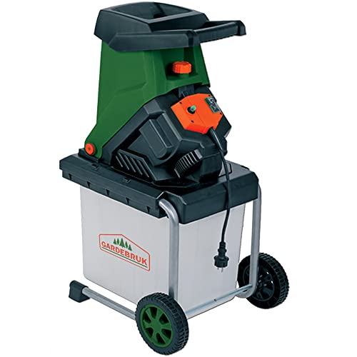 Gardebruk Trituradora eléctrica con cuchillas reversibles para árboles arbustos ramas colector de...