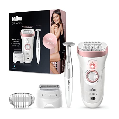 Braun Silk-épil 9 9/890 Wet&Dry Depiladora Eléctrica Inalámbrica Con Tecnología SensoSmart, Con...