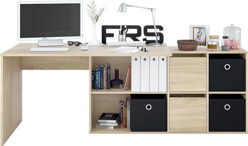Habitdesign Mesa Escritorio, Mesa despacho Reversible, Estudio, Modelo Adapta XL, Acabado en...