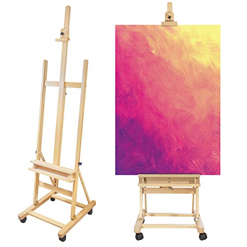 Pablo, caballete de pintura LOMOS de madera para lienzos de hasta 130 cm...