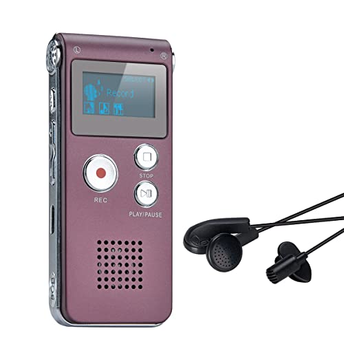 Covvy Grabadora de Voz Dictáfono LCD USB Grabadora de Voz Digital Profesional...