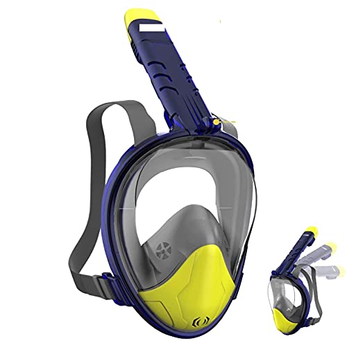 WOTEK Mascara Buceo Mascara Snorkel 180° Panorámica Gafas Buceo de Cara Completa...