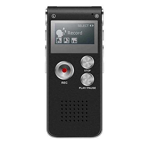 BIGFOX Grabadora de Voz Digital Portátil, Reproductor MP3 Sonido Claro DSP Reducción...