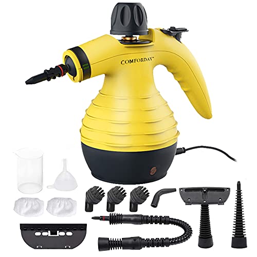 Comforday Limpiadors Mano, Limpiador de Vapore Portátil de Usos Múltiples con 9...