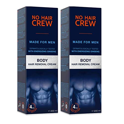 NO HAIR CREW Crema Depilatoria Corporal Premium Masculina – Hecha para Hombres,...