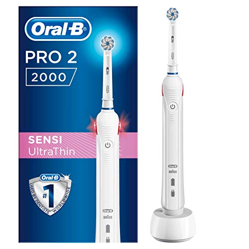 Oral-B PRO 2 2000 Sensi Ultrathin Cepillo de dientes eléctrico recargable con tecnología...