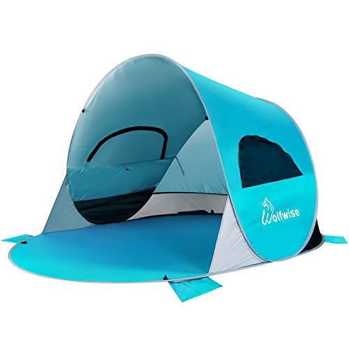 WolfWise Tienda de Campaña para Playa UPF 50 Pop Up Instantáneo Refugio...