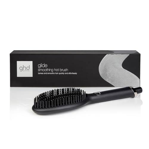 ghd glide - Cepillo eléctrico alisador de pelo con tecnología iónica, Negro