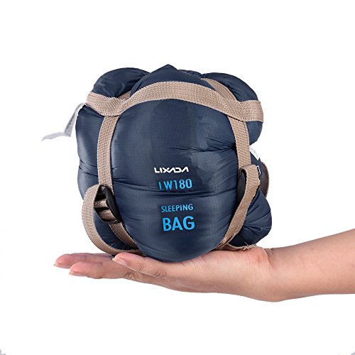 Lixada Saco de Dormir Ultraligero Compresible Multifuncional Saco de Dormir Rectangular 190...