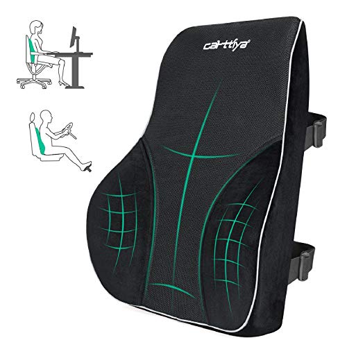Carttiya Cojin Lumbar Coche, Almohada de Soporte Lumbar de Espuma de Memoria,Cojín...