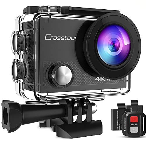 Crosstour 4K 20MP Cámara Deportiva Acuatica WiFi Videocámara de Acción con Control...