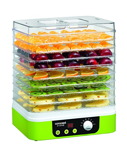 Concept Electrodomésticos SO-1060 Deshidratador de alimentos, temporizador, con 9 bandejas rectangulares, temperatura...