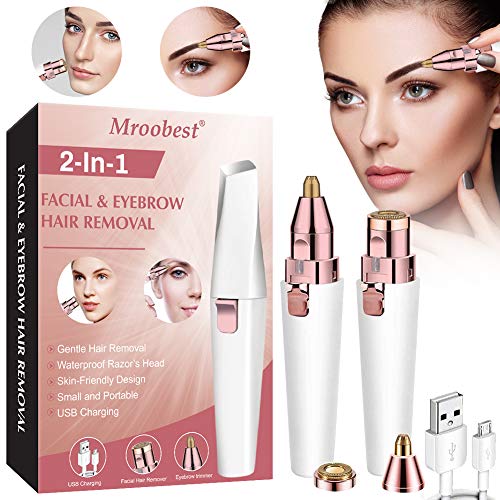Depiladora Facial Mujer Electrica, Depiladora Cejas Mujer, 2 en 1 Dispositivo de...