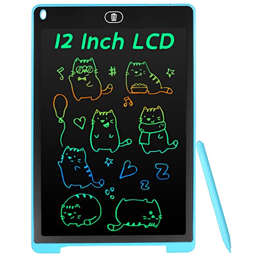 Coolzon Tableta de Escritura Color LCD 12 Pulgadas, Pizarra Digital Infantil, Portátil...
