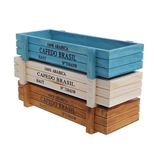 Manyo - Macetero exterior de madera, rectangular para balcones y plantas de...