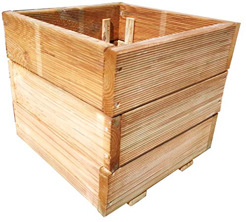 FKL D23 - Jardinera de madera para jardín, terraza, macetero, impermeabilizado, ya...