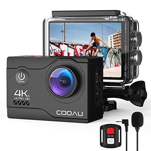 COOAU Cámara Deportiva 4K WiFi 20MP Camara Acción Sumergible Agua de 40M...