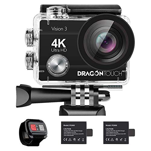 Dragon Touch Cámara Deportiva 4K WiFi 16MP Cámara de Acción con Control...